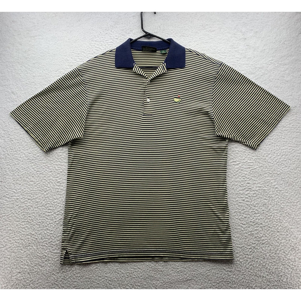 VTG Masters Polo Golf Shirt Mens Medium Amen Corner Pima Cotton Relaxed Fit‎